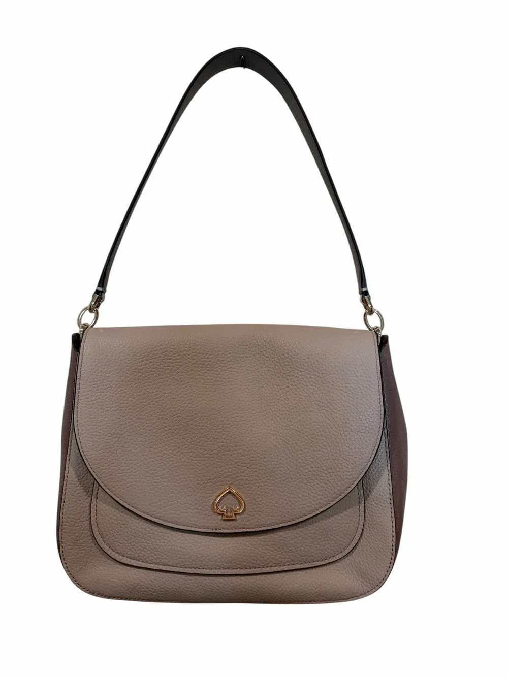 kate spade Kailee taupe & rose burgundy side leather snake print top handle bag